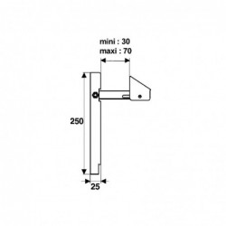 ARRET DE PORTAIL REGLABLE A SCELLER 250MM