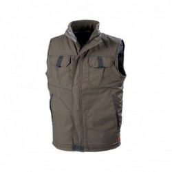 GILET ELKI MARRON/ARDOISE