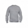 SWEATSHIRT BASIC ROUNDNECK GRIS CHINE