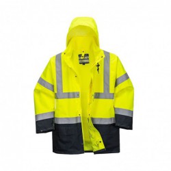 PARKA 5EN1 ESSENTIEL S766 JAUNE/MARINE