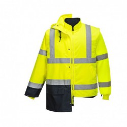 PARKA 5EN1 ESSENTIEL S766 JAUNE/MARINE