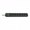 ECO-LINE - SOCLE PRISES NOIR AVEC INTERRUPTEUR