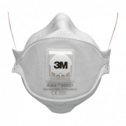 MASQUE ANTI-POUSSIERES SERIE 3M AURA 9300+ AVEC SOUPAPE (BTE DE 10)