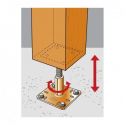 PIED DE POTEAU REGLABLE PPRC