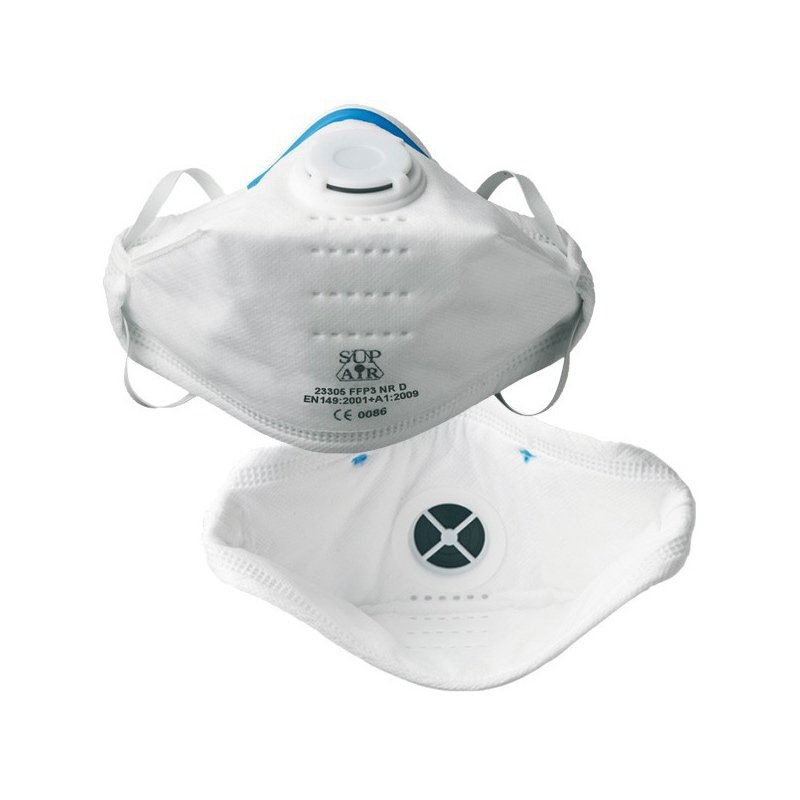 Demi-masque respiratoire FFP3 Jetable Pliable