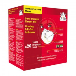 Demi-masque respiratoire FFP3 Jetable Pliable