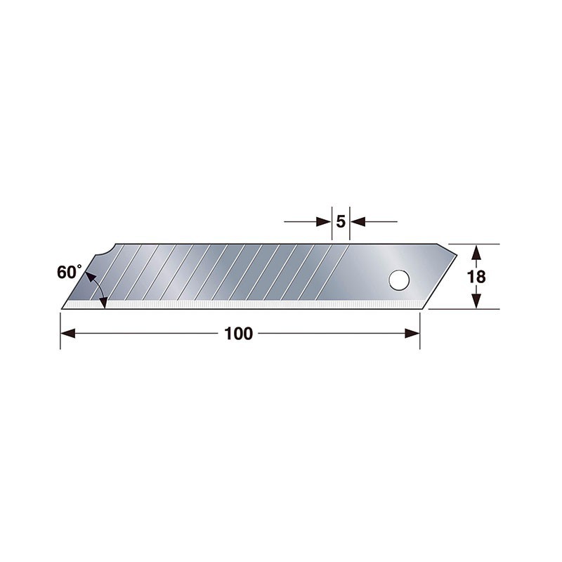 LAME DE CUTTER ENDURA BLADE 18 MM (ETUI DE 10)