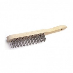 BROSSE A MANCHE ACIER ROND 4 RANGS