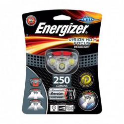 LAMPE FRONTALE 3 LED VISION HD FOCUS 250LM + 3AAA ENERGIZER